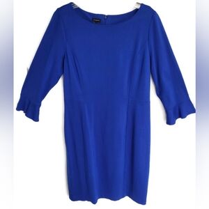 Talbots Womens Royal Blue Sheath Dress Size 14